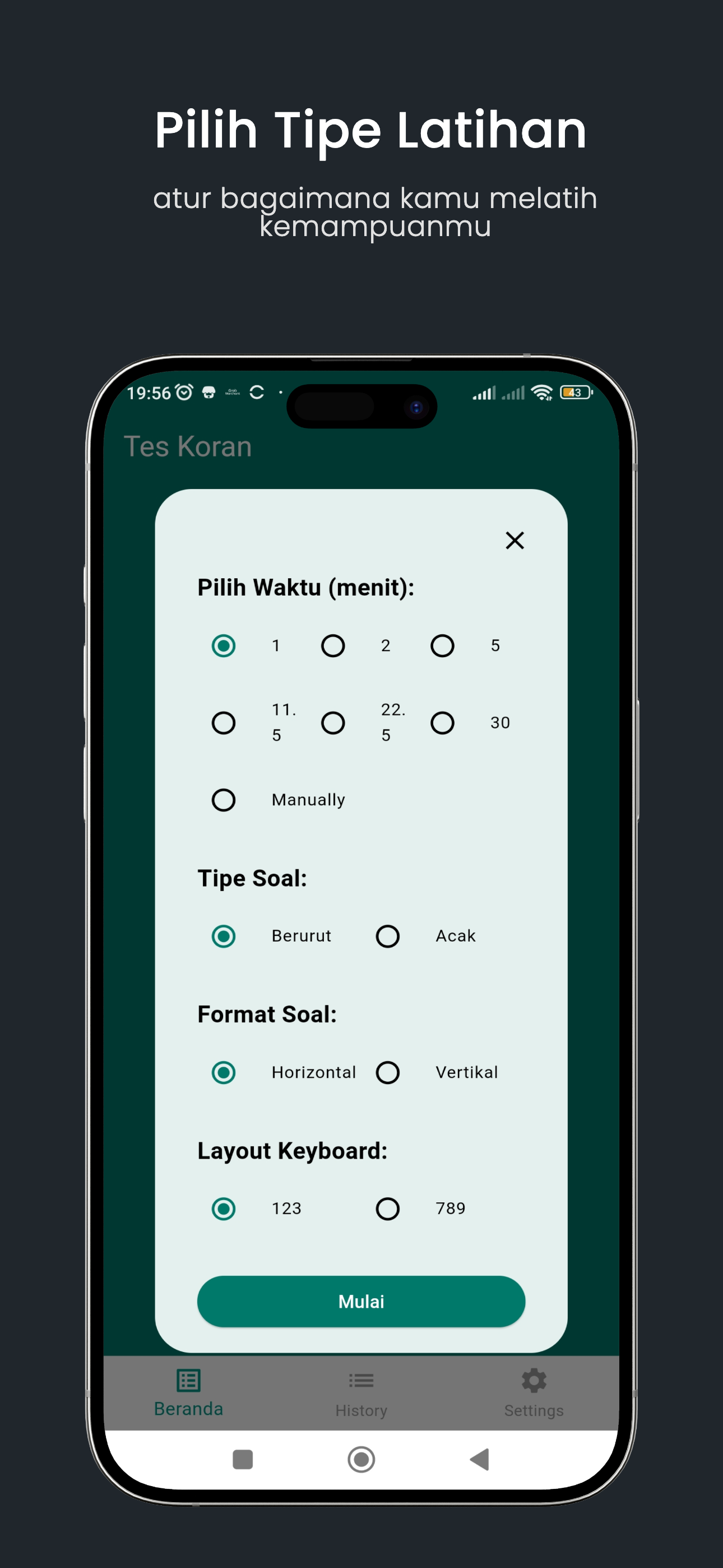 Tes Koran App screenshot 2
